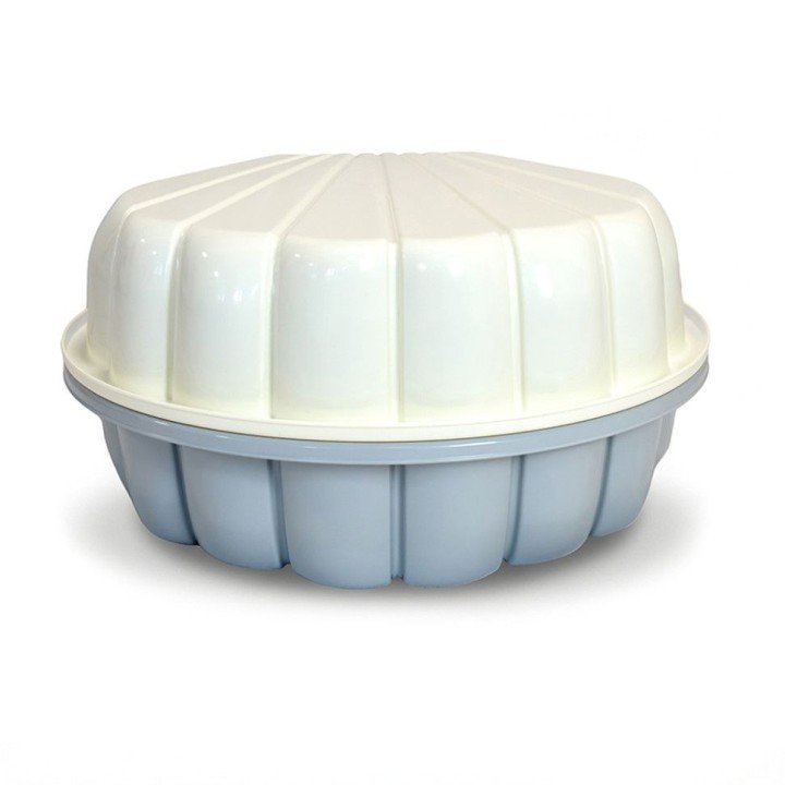 Пісочниця-басейн "Мушля", кремова/св. сірий (81х81х20 см)