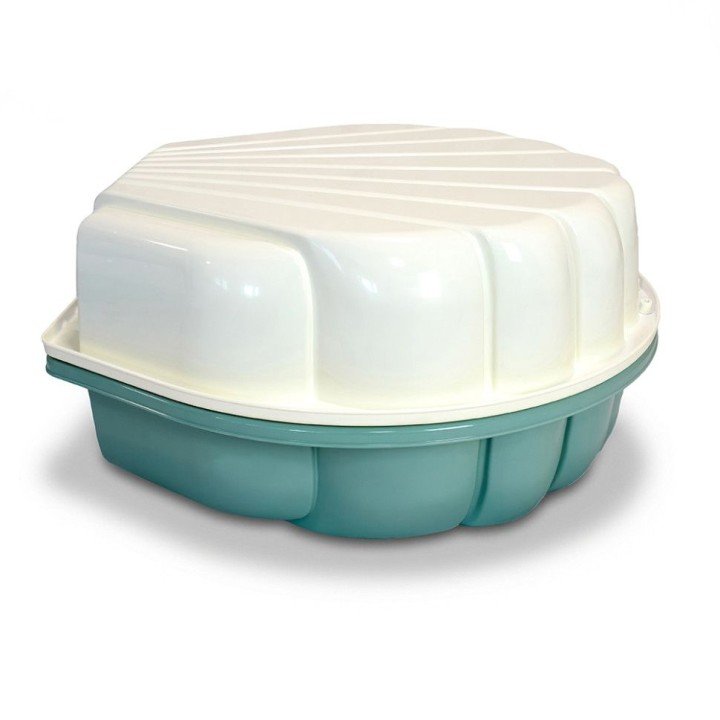 Пісочниця-басейн "Мушля", кремова/м'ята (81х81х20 см)