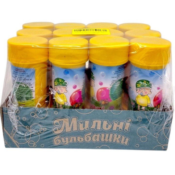 Мильні бульбашки, 60 мл (12 штук)