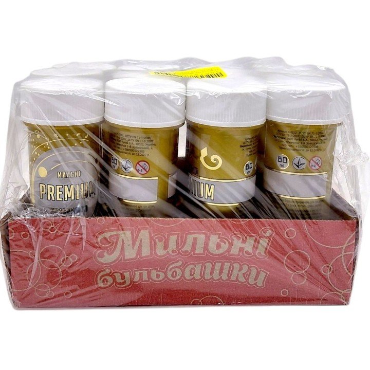 Мильні бульбашки "Premium" 60 мл (12 штук)