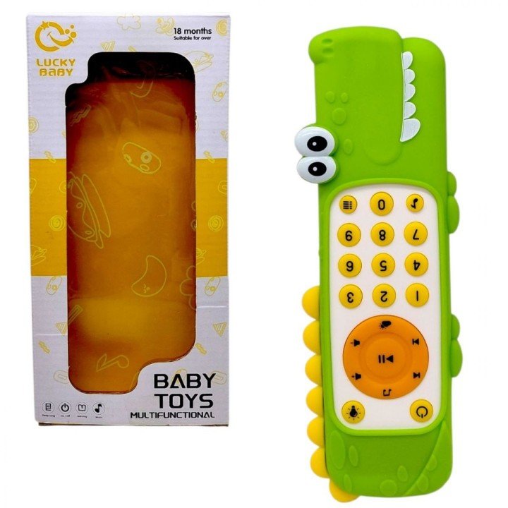 Пульт підсвічування (мелодії, звуки погоди та тварин, цифри, слова, озвучення англійською мовою, регулювання гучності, гумовий чохол) КРОКОДИЛ