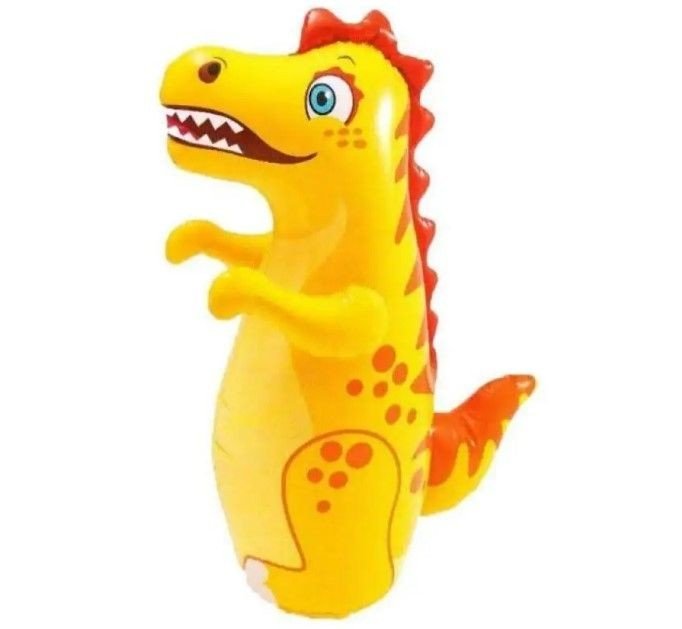 Надувна іграшка-неваляшка "Динозавр", (Жовта)
