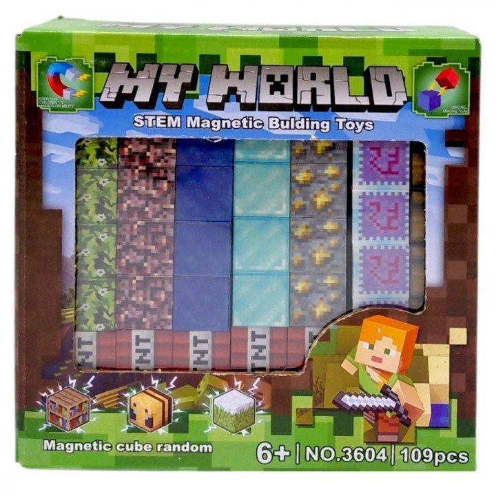 Магнітний конструктор "Майнкрафт/Minecraft" 109 деталей