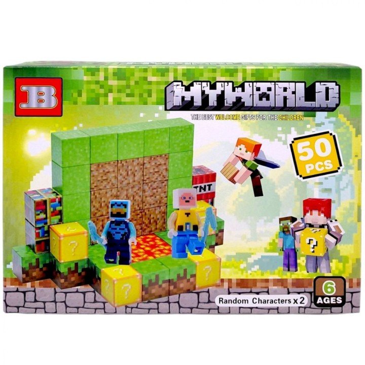 Магнітний конструктор "Майнкрафт/Minecraft" 50 деталей