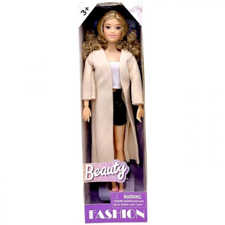 Лялька в пальто ""Fashion Beauty" 29см (БЕЖЕВА)