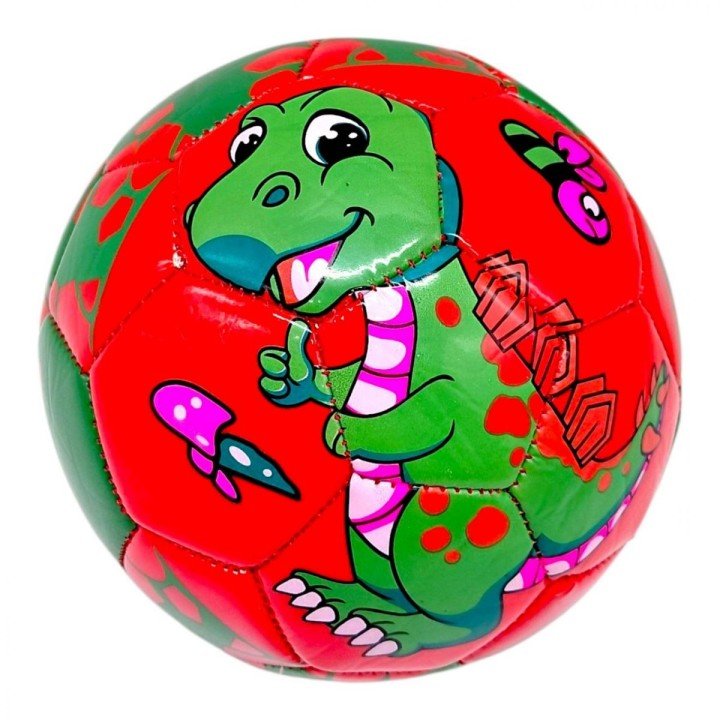 Мʼяч дитячий №2 "Динозаври" (ЧЕРВОНИЙ)