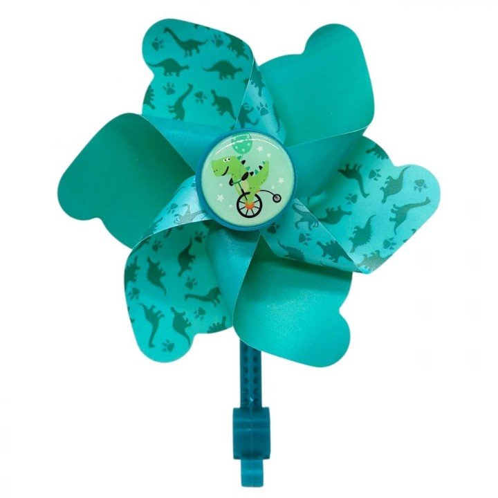 Вітрячок "Динозаври" висота 23 см, діаметр 17 см (БІРЮЗОВИЙ)