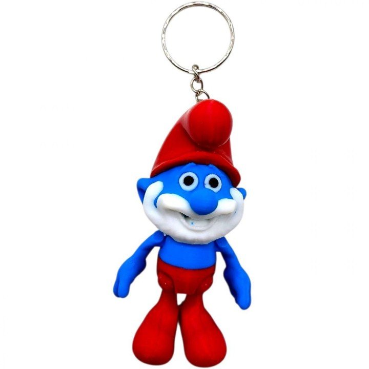 Брелок (3d друк) "SMURF Papa \ Смурфіки ", 7.5 см