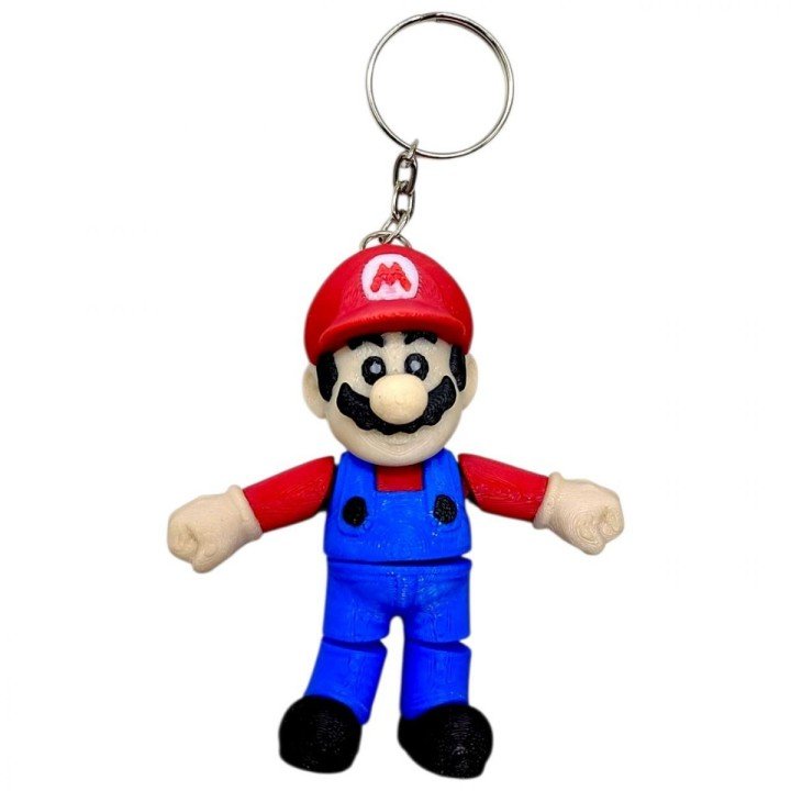 Брелок (3d друк) "БРАТИ МАРІО: МАРІО \ MARIO", 7.5 см