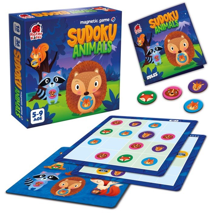 Магнітна гра "Roter Kafer. Sudoku Animals"