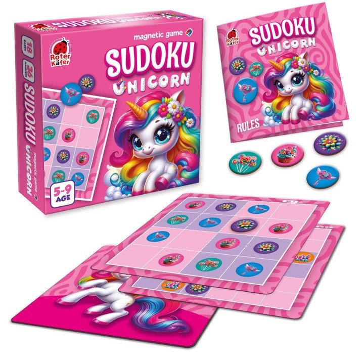 Магнітна гра "ROTER KAFER. SUDOKU: UNICORN" ROTERKAFER