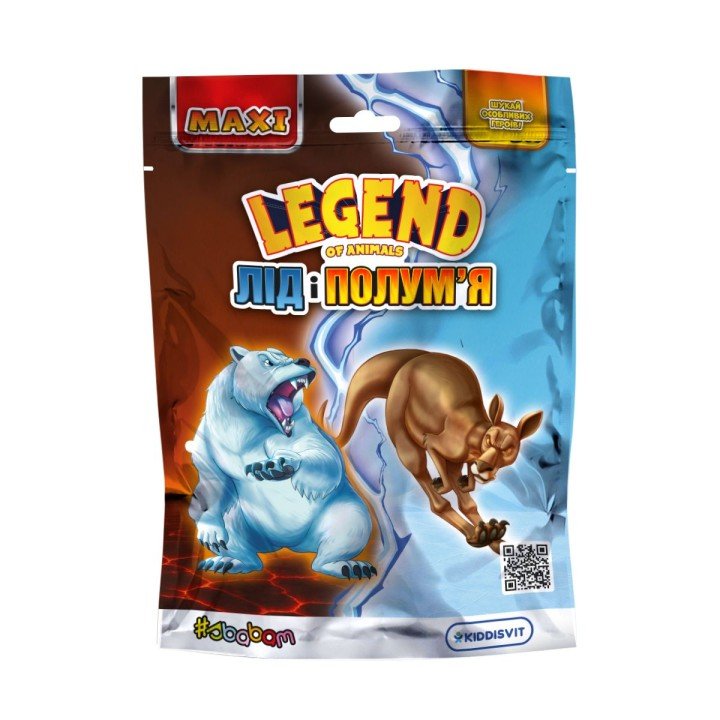 Стретч-іграшка у вигляді тварини серії "LEGEND OF ANIMALS МАКСІ" – ЛІД І ПОЛУМ’Я (мікс)