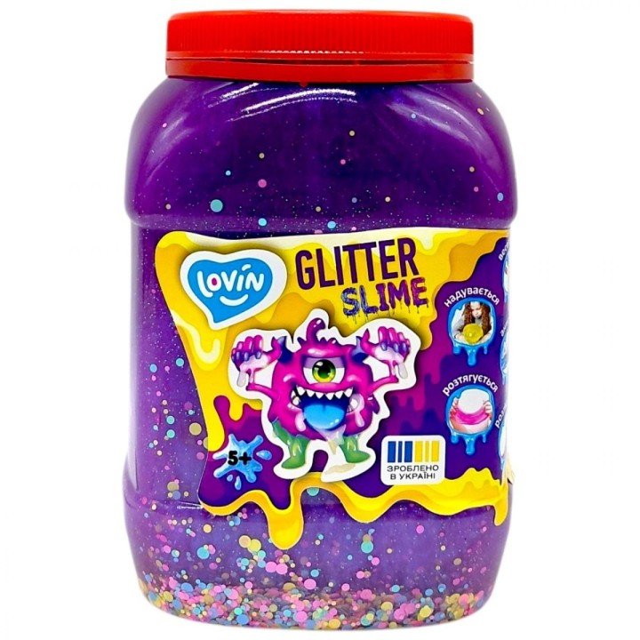 Слайм-антистрес "Lovin: Big slime", 1150 мл, ПУРПУРНИЙ