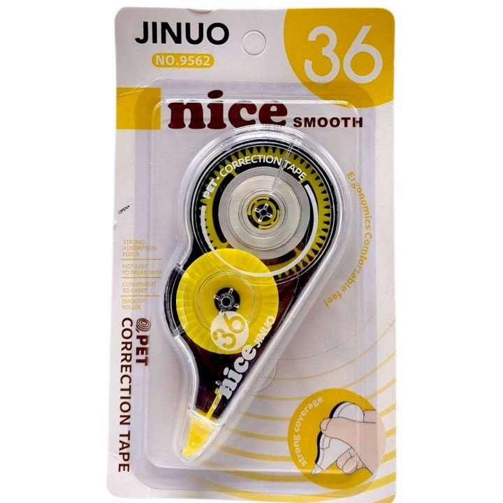 Коректор стрічковий 5мм*36м JINUO (ЖОВТИЙ)