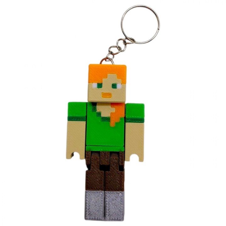 3D Брелоки MINECRAFT / МАЙНКРАФТ ALEX / АЛЕКС KEYCHAIN, 3D друк