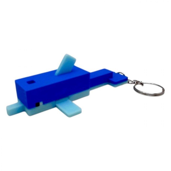 Брелок 3D друк "Minecraft Dolphin / Дельфін Майнкрафт", Keychain