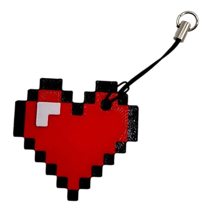 2D Брелоки MINECRAFT / МАЙНКРАФТ 2D HEART / СЕРЦЕ KEYCHAIN, 3D друк