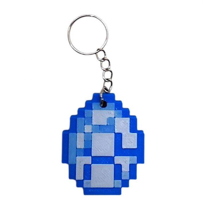3D Брелоки MINECRAFT / МАЙНКРАФТ 2D DIAMOND / ДІАМАНТ KEYCHAIN, 3D друк