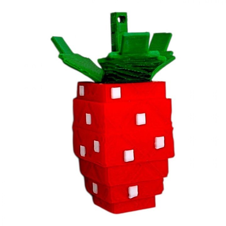 3D Брелоки ROBLOX ELDER STRAWBERRY / СТАРА ПОЛУНИЦЯ GAG KEYCHAIN, 3D друк