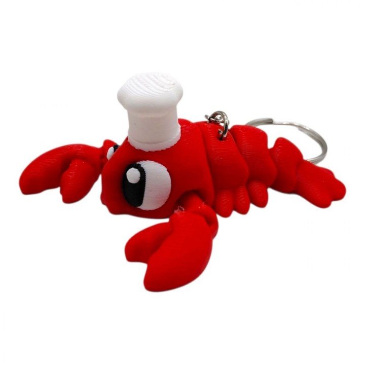 3D Брелоки CUTE CHEF LOBSTER / ШЕФ ЛОБСТЕР KEYCHAIN, 3D друк