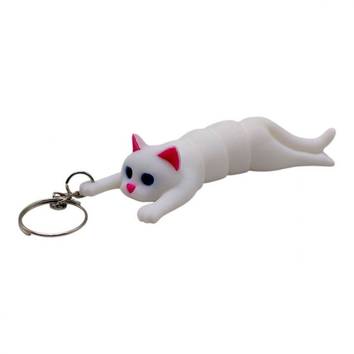 3D Брелоки "FLEXI CAT LONG / ДОВГИЙ КІТ", Keychain, 3D друк
