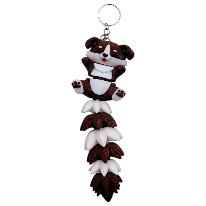 3D Брелоки FLEXI DOG LONG TAIL/ СОБАКА ХВОСТИК KEYCHAIN, 3D друк