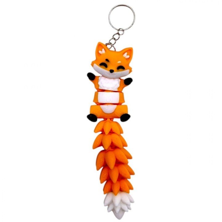 3D Брелоки FLEXI FOX LONG TAIL/ ЛИСИЧКА ХВОСТИК KEYCHAIN, 3D друк