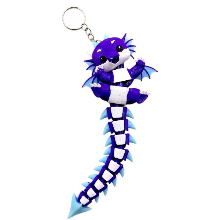 3D Брелоки FLEXI DRAGON LONG TAIL/ ДРАКОН ХВОСТИК KEYCHAIN, 3D друк