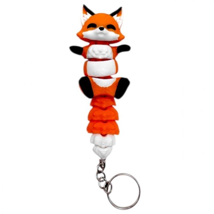 Брелок 3D друк "Flexi Fox / Магнітна Лисичка Keychain"