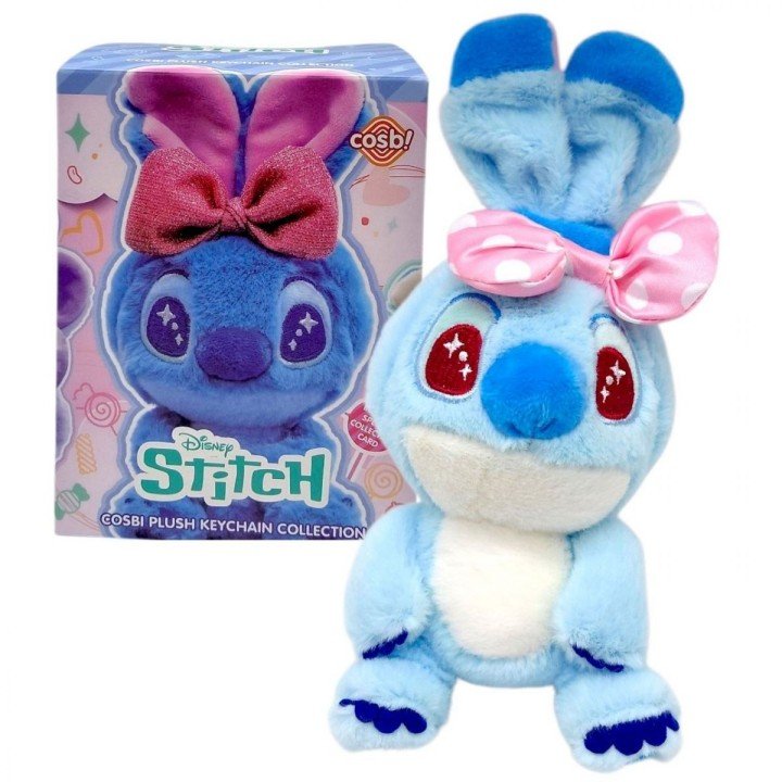 М’яка іграшка-брелок, герой-сюрприз "Стіч / Stitch", висота: 19 см, іграшка-сюрприз, металеве кільце, в пакеті, в коробці