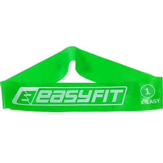Гумове кільце Easyfit #1, зелений (для занять фітнесом, йогою, пілатесом і кросфітом)