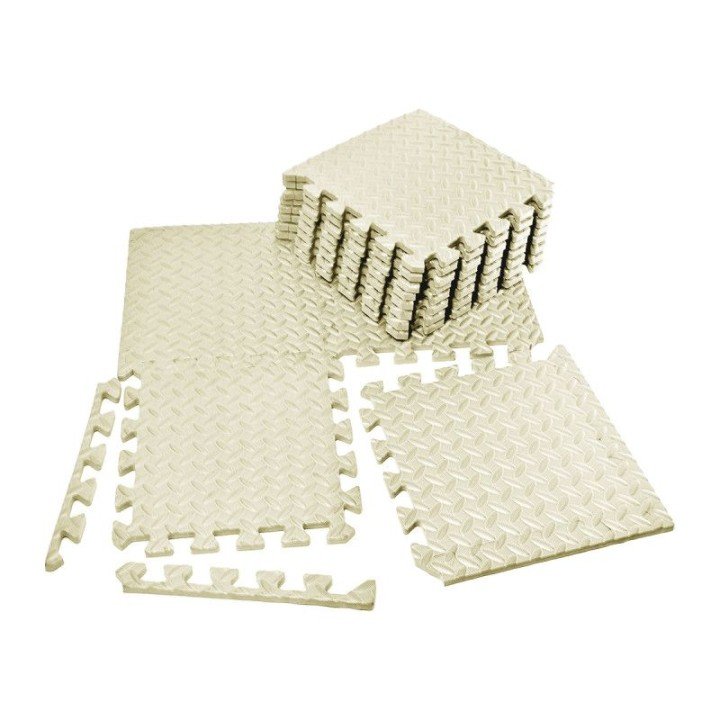 Татамі мат EasyFit 8 шт (30х30х1 см) хвіст ластівки (білий)