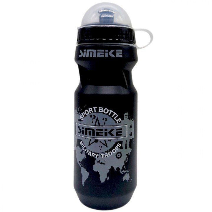Пляшка для води 650 мл, діаметр 6 см, в пакеті  (ЧОРНА)