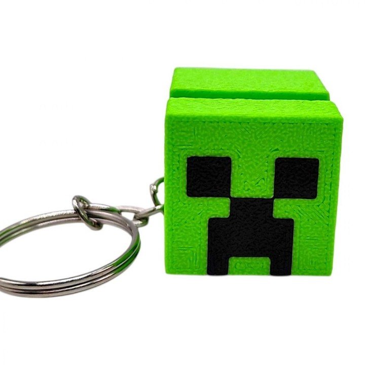 Брелок 3d друк "КРІПЕР-КЛІКЕР" (одна КНОПКа), Майнкрафт / Minecraft, KEYCHAIN