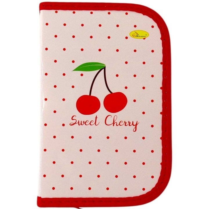 Пенал учнівський на блискавці "CHERRY" 190*130 мм