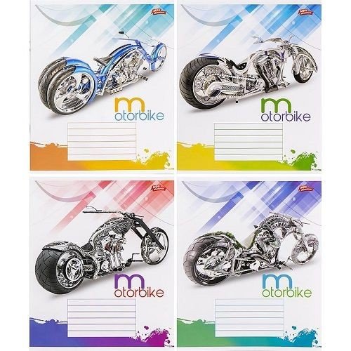 Зошит на 12л, лінія "MOTORBIKE" (20 шт)