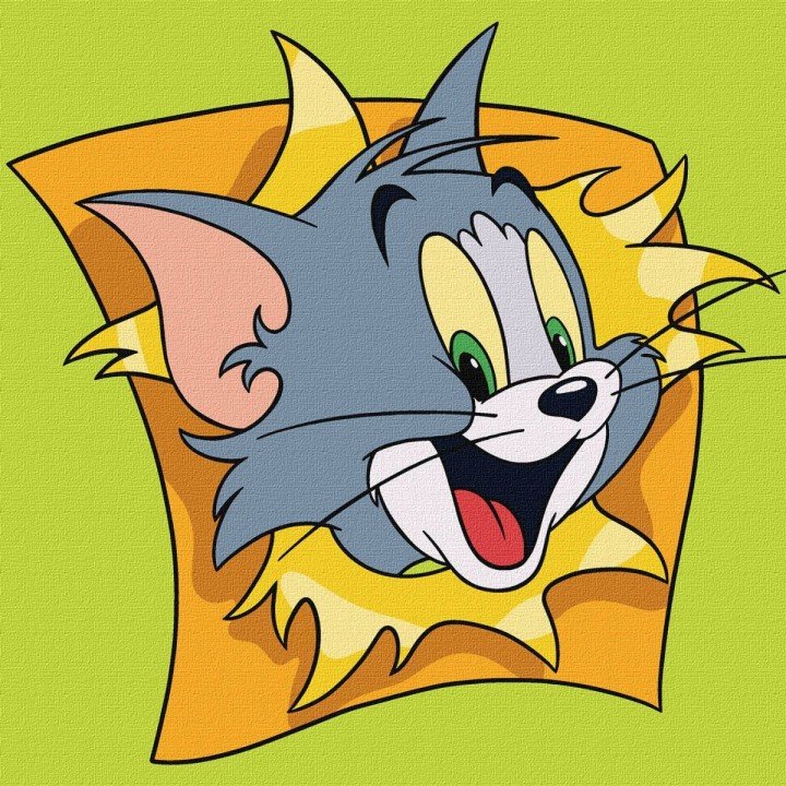 Набір для розпису по номерах для дітей WB "Tom and Jerry: Веселі пригоди" 25х25см