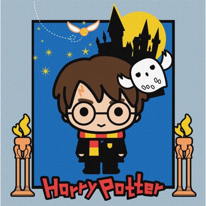 Набір для розпису по номерах для дітей WB "Harry Potter: Таємниці замку" 25х25см