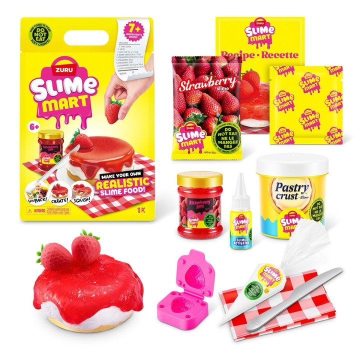 Ігровий набір зі слаймами SLIME MART серії "Shopping Bag" – ПОЛУНИЧНИЙ ЧИЗКЕЙК