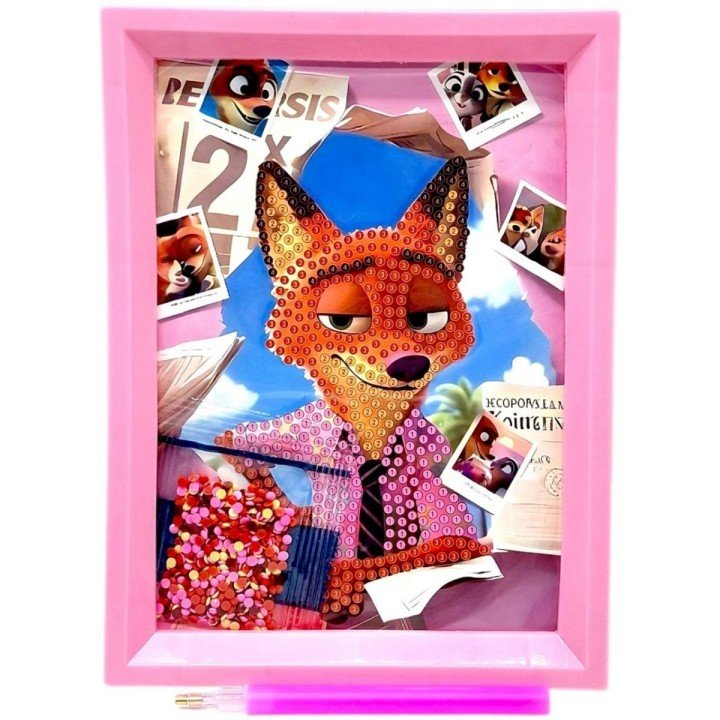 Алмазна мозаїка "Зоотрополіс / Zootropolis" (РОЖЕВИЙ ВИД 2)
