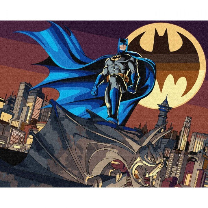 КАРТИНА ПО НОМЕРАХ WB "BATMAN: ВАРТОВИЙ ГОТЕМА" 40Х50 СМ