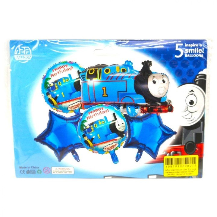 Набір повітряних куль 5 шт для створення фотозони "Потяг. Thomas & Friends"