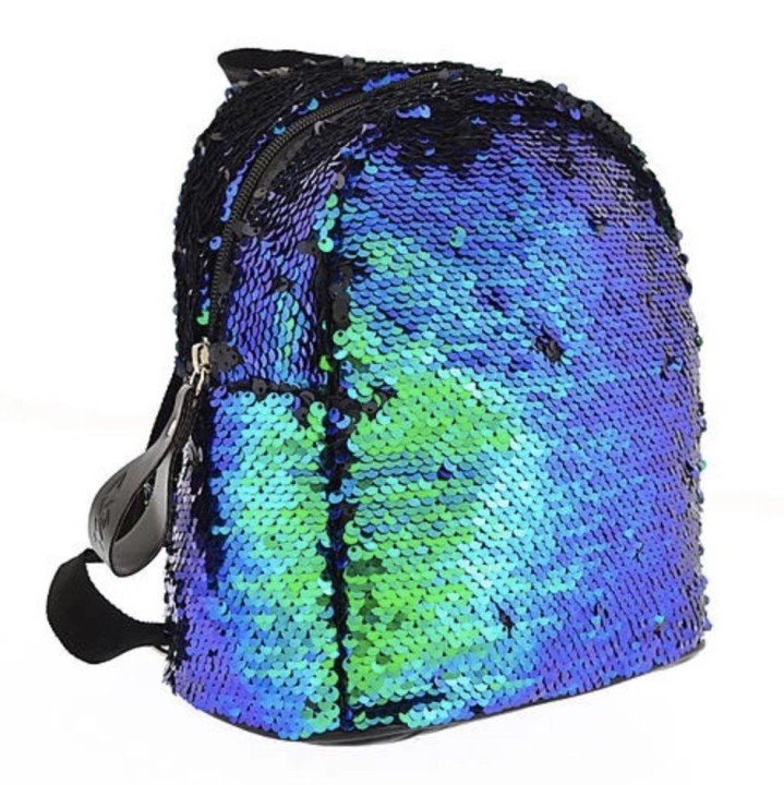Рюкзак молодіжний "Yes" з паєтками "Green Sequins"