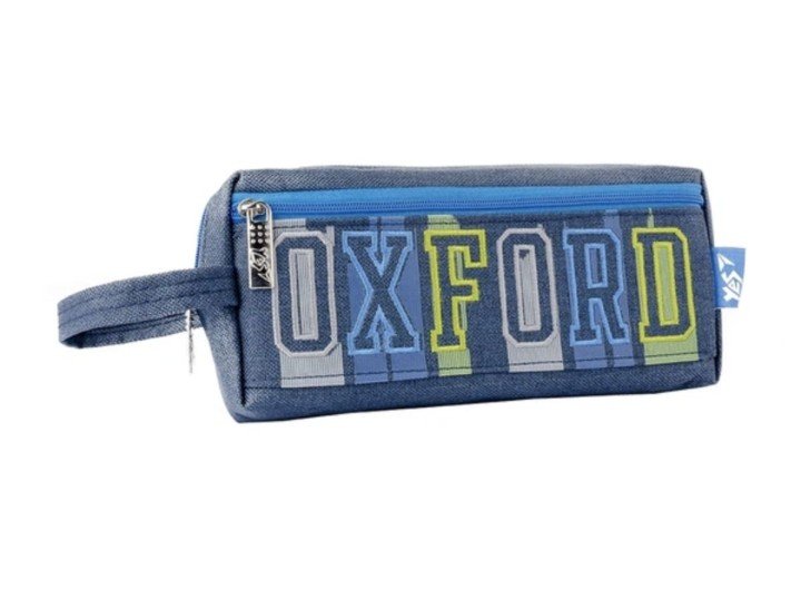 Пенал мʼякий "Yes" синій, "Oxford" 20х9.5х5 см