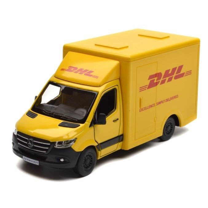 Модель легкова MERCEDES-BENZ Sprinter (DHL Edition 5ʼʼ KT5475W  метал.інерц.відкр.дв.кор)