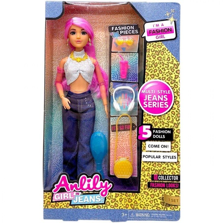 Лялька pink hair, серія jeans "Anilly"