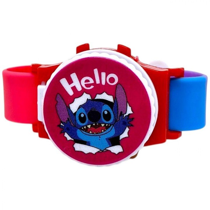 Дитячий годинник Стіч / Stitch (Малиновий)