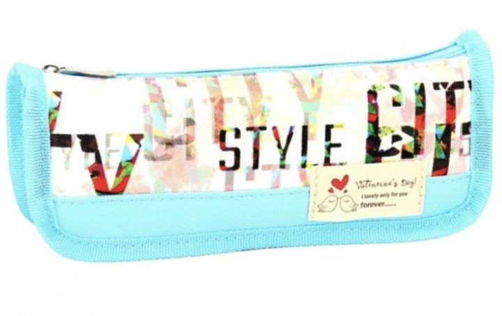 Пенал "Style" (БЛАКИТНИЙ), 20.5х5х8 см