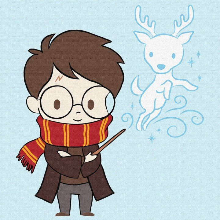 Картина по номерах для дітей "Harry Potter: Милий Патронус" 25х25 см