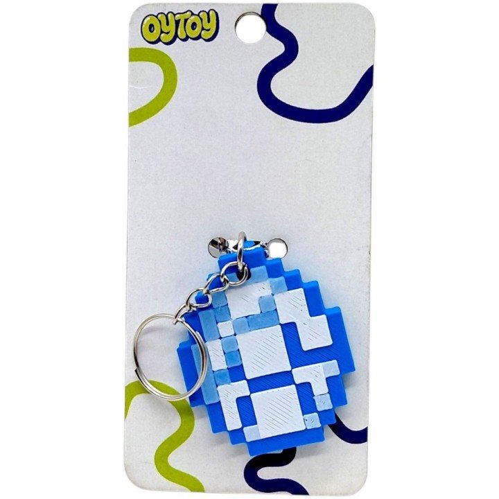Брелок (3D друк) Minecraft 2D Diamond / Діамант Keychain
